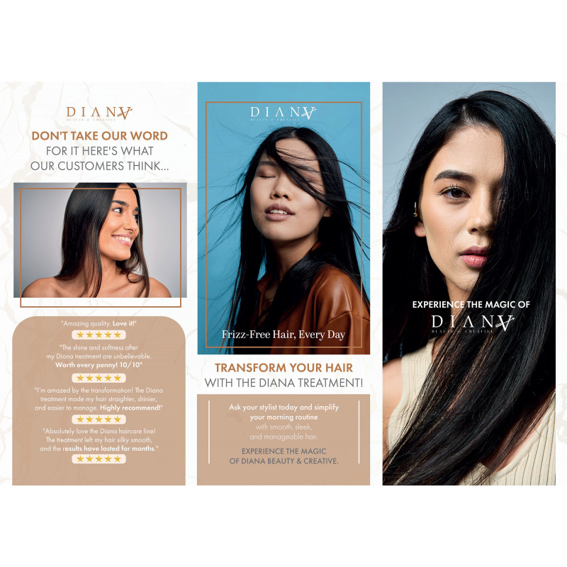 SALON BROCHURE (Table Talkers)-MARKETING-Diana Beauty