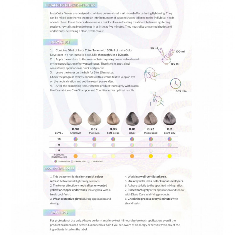 INSTACOLOR KIT (6 toners)-Hair Toner-Diana Beauty